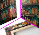The Witch's Library Framed Canvas Print - Spooky Season Wall Art - Spooky Season - Spooky Decor - Halloween Wall Art