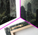 Dark Academia Wall Art, Framed Canvas Print, Spooky Halloween Wall Art, Halloween Wall Decor, Spooky Vibes, Victorian Oil Painting