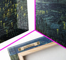 London at Midnight, Framed Canvas Print, Starry Night Inspired Victorian London, Dark Academia Halloween Wall Art