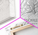 Knoxville City Map, Tennessee Map, Map Art, Modern Art, Wall Art, Canvas Art, Cabin Wall Art, Bon Voyage Gift, Rustic Country Décor, Prints