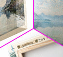 Bear Lake Panoramic Framed Canvas Print, Lake House Decor, Scenic View, Travel Poster, Minimalist Art, Home Decoration