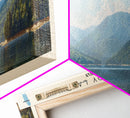 Big Sandy Lake Framed Canvas Print, Lake House Art, Panoramic Travel Poster, Scenic View, Modern Decor, Lake Painting