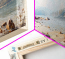 Grand Lake USA Louisiana Framed Canvas Print, Lake House Art, Panoramic Wall Art, Travel Poster, Beautiful Lake Painting, Home Decor
