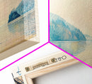 Lake Pendreille Framed Canvas Print, Lake House Decor, Panoramic Wall Art, Travel Poster, Beautiful Landscape Painting, Modern Art