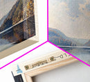 Lake Winfield Scott Georgia Framed Canvas Print, Lake House Decor, Panoramic Wall Art, Travel Poster, Scenic Landscape Painting, Rustic Art