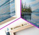 Tetlin Lake Alaska Panoramic Wall Art, Framed Canvas Print, Lake House Decor, Travel Poster, Serene Landscape, Living Room Decor, Nature Art