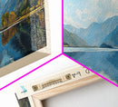 Yathkyed Lake Panoramic Wall Art, Framed Canvas Print, Lake House Decor, Travel Poster, Serene Landscape, Home Art