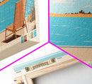 El Dorado Lake Kansas Framed Canvas Print, Panoramic Wall Art, Midcentury Modern, Pop Art, Living Room Art, Travel Poster, Vintage Lake Art