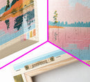 Fellows Lake Missouri Framed Canvas Print, Panoramic Wall Art, Midcentury Modern, Pop Art, Bedroom Decor, Travel Poster, Artistic Decor, Nature Painting