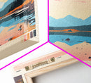 Inland Lake Alaska Framed Canvas Print, Panoramic Wall Art, Midcentury Modern, Pop Art, Bedroom Art, Travel Poster, Home Decor