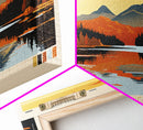 Squam Lake, New Hampshire Framed Canvas Print, Lake House Art, Midcentury Modern Decor, Pop Art, Travel Poster, Living Room Wall Art