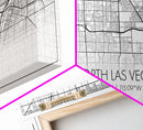 North Las Vegas City Map, Nevada Art, Map Print, Minimalist Wall Art, Wall Art, Canvas Art, Gamer Room Décor, Teacher Gift, Teen Boy Décor