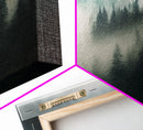 Foggy Forest wall art, relaxing art, zen art, framed canvas print, foggy landscape, trendy decor