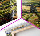 Italian Olive Fields, Framed Canvas print, Living Room Decor, Bedroom Decor, Beautiful Wall Art Painting, Wall hanging, Ready To Hang Art