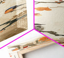 Japanese Art Inspired by Tranquil Birds and Blossoms, Framed Canvas Print for Tall Skinny Art Lovers in Ukiyo-e Style