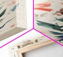 Origami Crane Birds Skinny Art Tall Art Japanese Ukiyo-e Inspired Framed Canvas Print Perfect for Modern Minimalist Spaces
