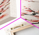 Cherry Blossom Branches On Canvas In Japanese Ukiyo-e Style, Traditional Woodblock Print, Framed Canvas Print, Tall Skinny Japanese Wall Art, Ready To Hang