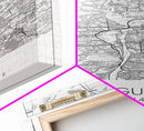 Prague Street Map, Czech Republic Map, City Map Art, Minimalist Art, Wall Art, Canvas Print, Girls Room Wall Art, Pilot Gifts, Travel Print