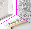 Panoramic Providence City Map, Rhode Island Art, Map Print, Minimalist Wall Art, Canvas Art, Housewarming Gift, Street Map Art, Closing Gift