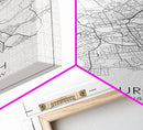 Edinburgh Street Map, United Kingdom Map, Europe City Map Art, Minimalist Art, Wall Art, Canvas Print, Travel Décor, Living Room Wall Art,