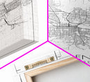 Eugene Street Map, Oregon Map, City Map Art, Minimalist Art, Wall Art, Canvas Print, Traveler Gift, Home Office Wall Art, Travel Décor