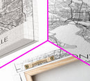 Jacksonville Street Map, Florida Map, City Map Art, Minimalist Art, Wall Art, Canvas Print, Travel Art, Home Wall Art, Travel Gifts For Men