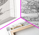 Lisbon Street Map, Portugal Map, City Map Art, Modern Wall Art, Wall Art, Canvas Print, Travel Décor, Above Bed Art, Gift For Couples