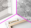 Oakland Street Map, California Map, City Map Art, Modern Art, Wall Art, Canvas Print, Living Room Art, Gift For Her, Adventure Wall Art