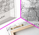 Overland Park Street Map, Kansas Map, City Map Art, Modern Art, Wall Art, Canvas Print, Gift For Her, Bedroom Wall Art, Travel Wall Décor