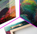 Abstract Desert Cactus Wildflower Art Framed Canvas Print | Southwest Wall Art | Botanical Prints | Boho Wall Art | Moody Art