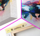 Abstract Horse Art Framed Canvas Print Colorful Western Wall Art, Bull and Bear Art, Moody Art, Farmhouse Art, Rustic Wall Art