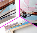 Covered Wagon Closeup Framed Canvas Print Rustic Decor Farmhouse Art Minimalist Painting Southwest Wall Art