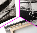 Monochrome Boat Reflection Framed Canvas Print nautical painting moody art coastal wall art nautical wall art gift idea for him