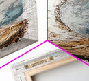 Abstract Horn Art Rustic Wall Decor Framed Canvas Print | Wabi Sabi Art | Minimalist Art | Neutral Home Decor | Textured Painting