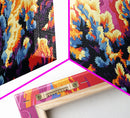Joshua Tree, desert landscape, sunset art, boho decor, southwest wall art, extra wide art, framed canvas print, panoramic painting