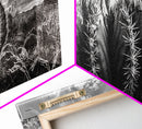 Desert Cactus, southwest wall art, Joshua tree art, rustic art, landscape painting, desert decor, panoramic art, Canvas Print