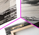Rustic Cabin, Smoky Mountain Art, Black and White Landscape, Western Wall Art, Wabi Sabi Art, Farmhouse Decor, Canvas Print