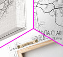 Santa Clarita City Map, California Art, Map Print, Modern Wall Art, Wall Art, Canvas Art, Best Friend Gifts, Family Room Art, Home Décor