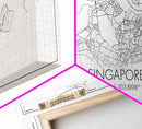 Singapore City Map, Singapore Art, Map Print, Modern Wall Art, Wall Art, Canvas Art, Asian Wall Art, Home Décor Prints, Over Bed Wall Décor