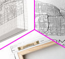 Tacoma Street Map, Washington Map, City Map Print, Modern Wall Art, Wall Art, Canvas Print, Wall Hanging, Housewarming Gift, Travel Art