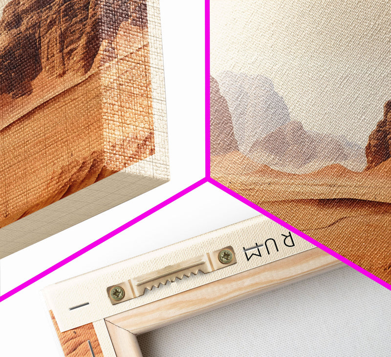 Wadi Rum Framed Canvas Print Travel Poster | Wall Art | Home Decor | Gift For Travel Lover | Wall Hanging | Original Art