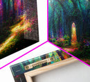 Fantasy wall art, canvas print, magical forest, fantasy landscape art, ready to hang wall art