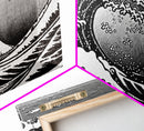 Black and White Wave Canvas Print, Hokusai Inspired Wall Art, Japanese Style Wall Art, Living Room Home Decor, Unique Wall Art