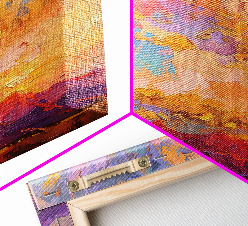 Arizona Desert Framed Art, Canvas Print, Canvas Art, Vintage Desert Decor, Pop Art, Mid Century Modern Style Home Decor, Wall Art