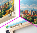 Panoramic Travel Poster Awassa, Ethiopia Canvas Print, Awassa, Ethiopia Painting, Ethiopia Art, Awassa Travel Art, Guest Room Painting