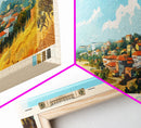 Huambo, Angola Panoramic Travel Poster Canvas Print, Huambo, Angola Painting, Angola Art, Huambo Travel Art, Living Room Painting