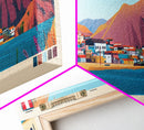 Ica, Peru Panoramic Travel Poster Canvas Print, Ica, Peru Painting, Peru Art, Ica Travel Art, Guest Room Painting