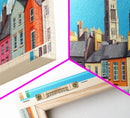 Kilkenny, Ireland Panoramic Travel Poster Canvas Print, Kilkenny, Ireland Painting, Ireland Art, Kilkenny Panoramic Travel Art, Travel Painting