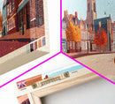 Panoramic Travel Poster Lincoln, England Canvas Print, Lincoln, England Painting, England Art, Lincoln Travel Art, Guest Room Painting
