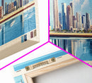 Manama, Bahrain Travel Poster Panoramic Canvas Print, Manama, Bahrain Painting, Bahrain Art, Manama Travel Art, Guest Room Painting